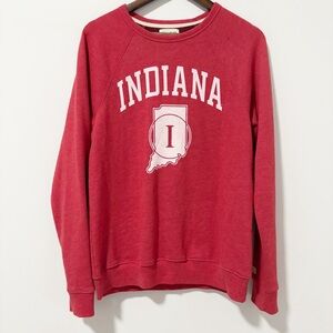 Homefield‎ Indiana Crewneck Sweatshirt Size Medium Red Long Sleeve IU Hoosiers
